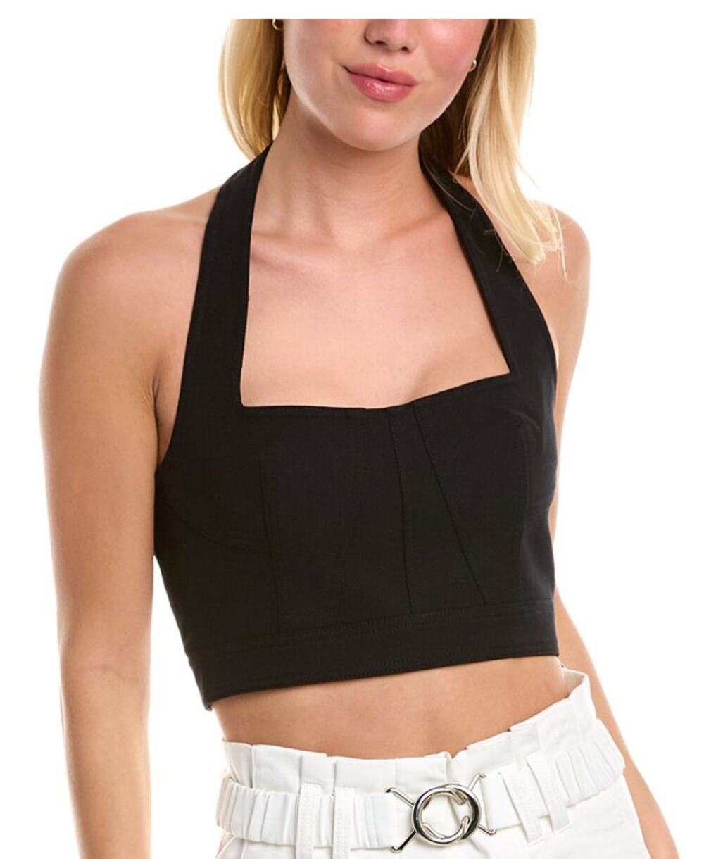 NWOT Derek Lam 10 Crosby Davina Bustier Corset Top Black Y2K – 6